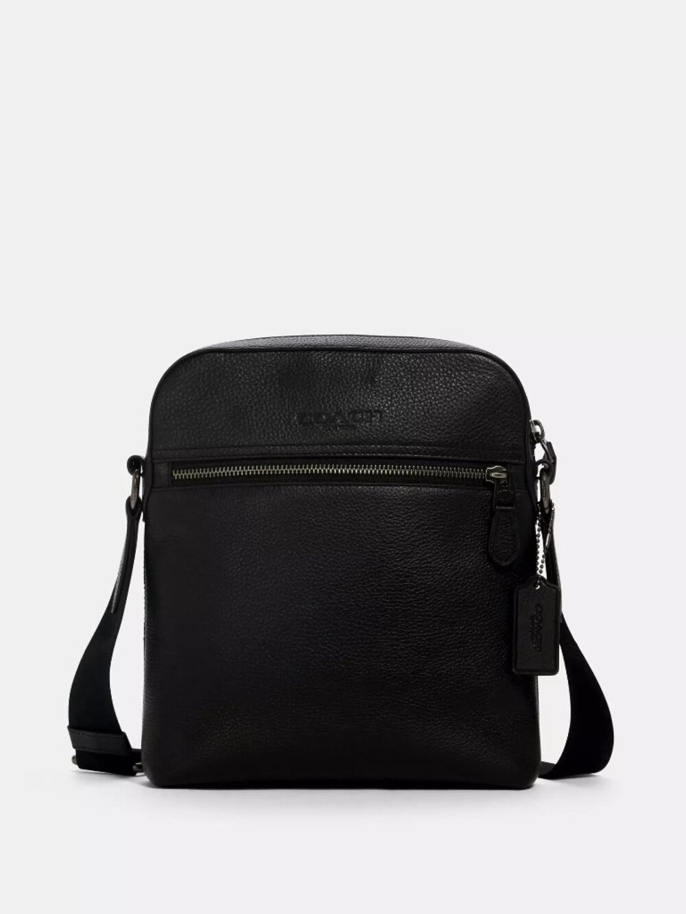 Coach Houston Flight Crossbody Leather Black Bag